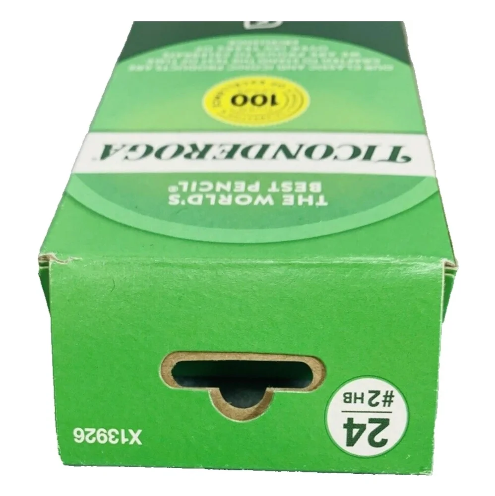 Ticonderoga Number 2HB Soft Pencils, Wood-Cased Graphite Black, 24 Count